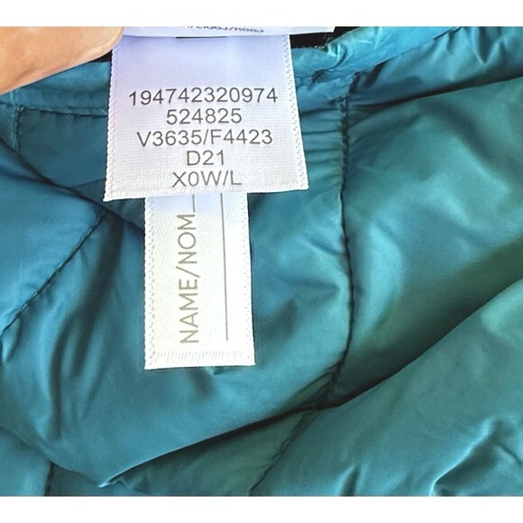 Lands’ End Kids Girls Winter Jacket Blue Size L 10 12 Coat - Picture 6 of 7